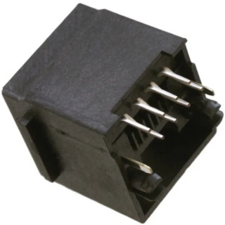 Molex 95552 Series RJ45 Connector Female, Through Hole, Cat3 Shielded Straight 2 Port 8 Way RJ45