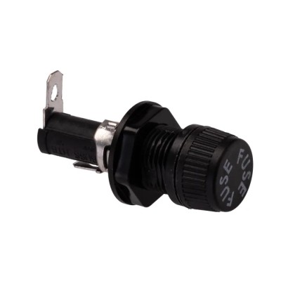Eaton 16A Panel Mount Fuse Holder 1P-Pole for 5 x 20 mm Fuses, Manual Cap, Thermoplastic Body HTB-24M-R