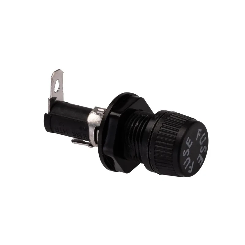 Eaton 16A Panel Mount Fuse Holder 1P-Pole for 5 x 20 mm Fuses, Manual Cap, Thermoplastic Body HTB-24M-R