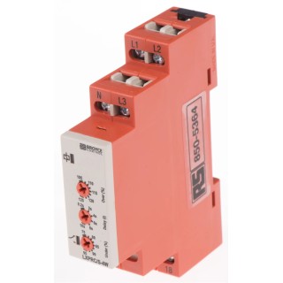 Broyce Control Monitoring Relay 3 Phase SPDT DIN Rail 120V AC 240V AC 25V AC LXPRC/S-4W 230V (400V)