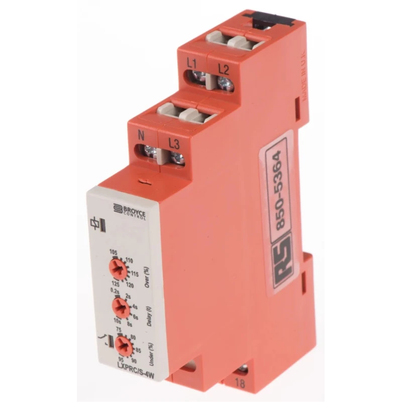 Broyce Control Monitoring Relay 3 Phase SPDT DIN Rail 120V AC 240V AC 25V AC LXPRC/S-4W 230V (400V)