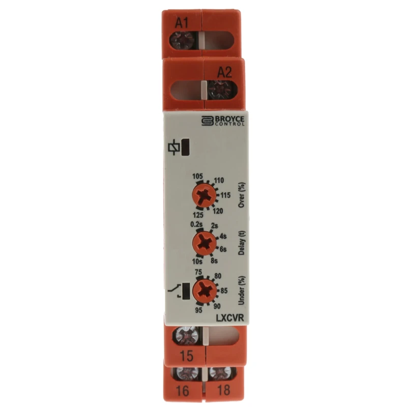 Broyce Control Monitoring Relay 1 Phase SPDT DIN Rail Mount 230V AC LXCVR 230V