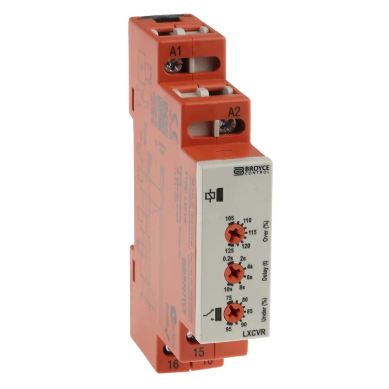 Broyce Control Monitoring Relay 1 Phase SPDT DIN Rail Mount 230V AC LXCVR 230V