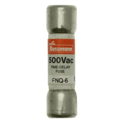 Eaton 6A Time Delay Fibre Cartridge Fuse 10 x 38 mm 500V AC FNQ-6