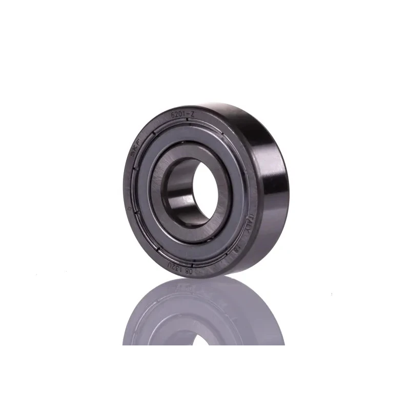SKF Single Row Deep Groove Ball Bearing 12 mm ID, 32 mm OD, 10 mm Width, Sealed Cage 6201-Z