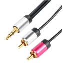 Cable Power Male 3.5 mm Stereo Jack to Male RCA Auxiliary Cable Black 3 m CPAL010-3M-RS