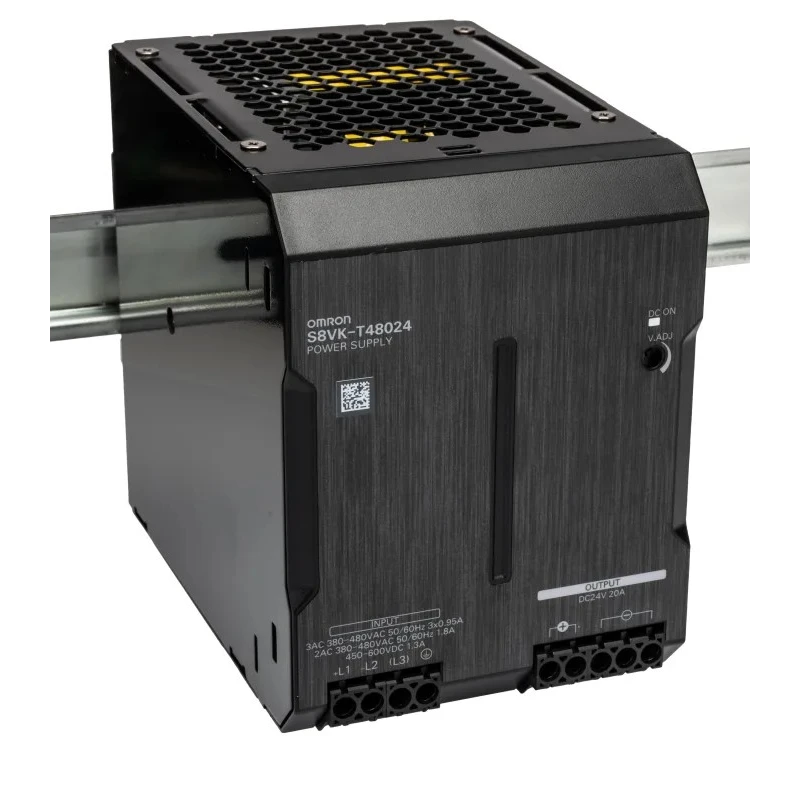 Omron Switched Mode DIN Rail Power Supply 480 V AC Input, 24 V DC 20 A Output 480 W S8VK-T