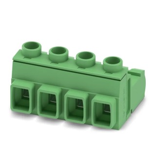 Phoenix Contact Pluggable Terminal Block 4-Contact 7.62 mm Pitch 1 Row 16A Polyamide Housing 1745645