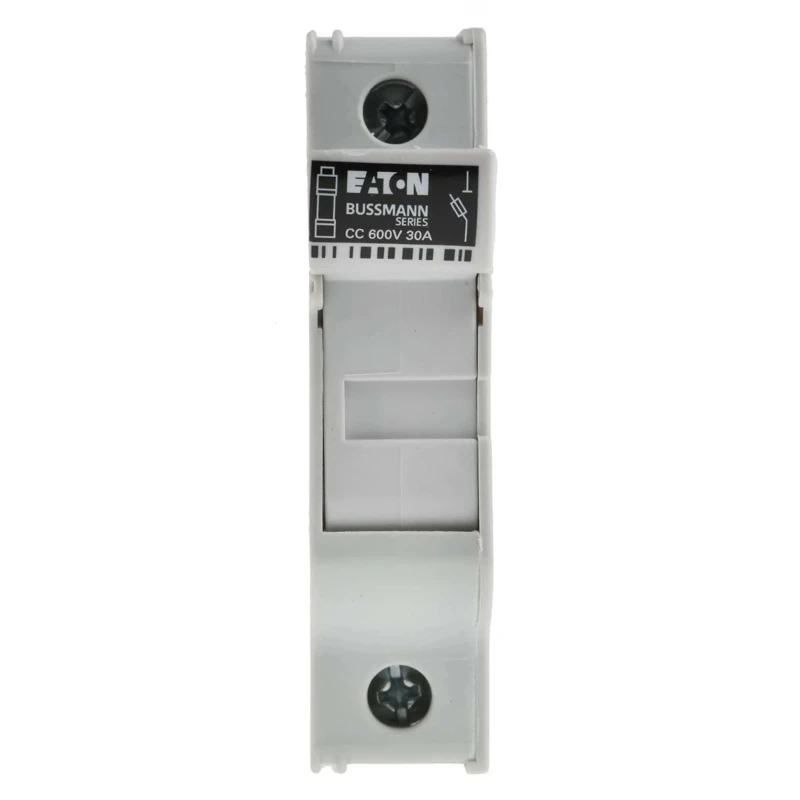 Eaton 30A Polyester Case 10 x 38 mm Compatible Fuse Size, 1-Pole DIN Rail Fuse Holder CHCC1DU