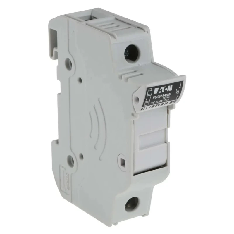 Eaton 30A Polyester Case 10 x 38 mm Compatible Fuse Size, 1-Pole DIN Rail Fuse Holder CHCC1DU