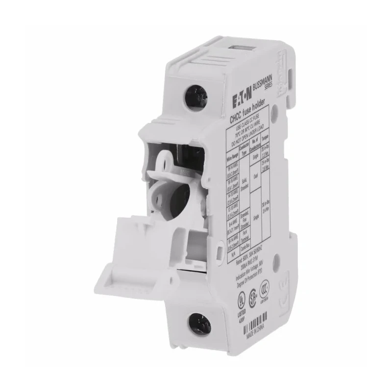 Eaton 30A Polyester Case 10 x 38 mm Compatible Fuse Size, 1-Pole DIN Rail Fuse Holder CHCC1DU