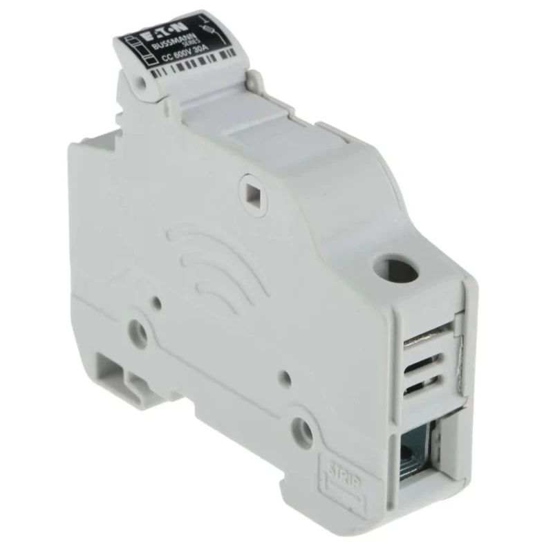 Eaton 30A Polyester Case 10 x 38 mm Compatible Fuse Size, 1-Pole DIN Rail Fuse Holder CHCC1DU