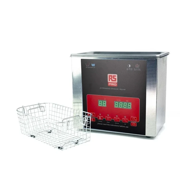 RS PRO Ultrasonic Cleaner, 100 W Heater Power, 3L Stainless Steel Tank, 40 KHz Frequency, Model 855-5911