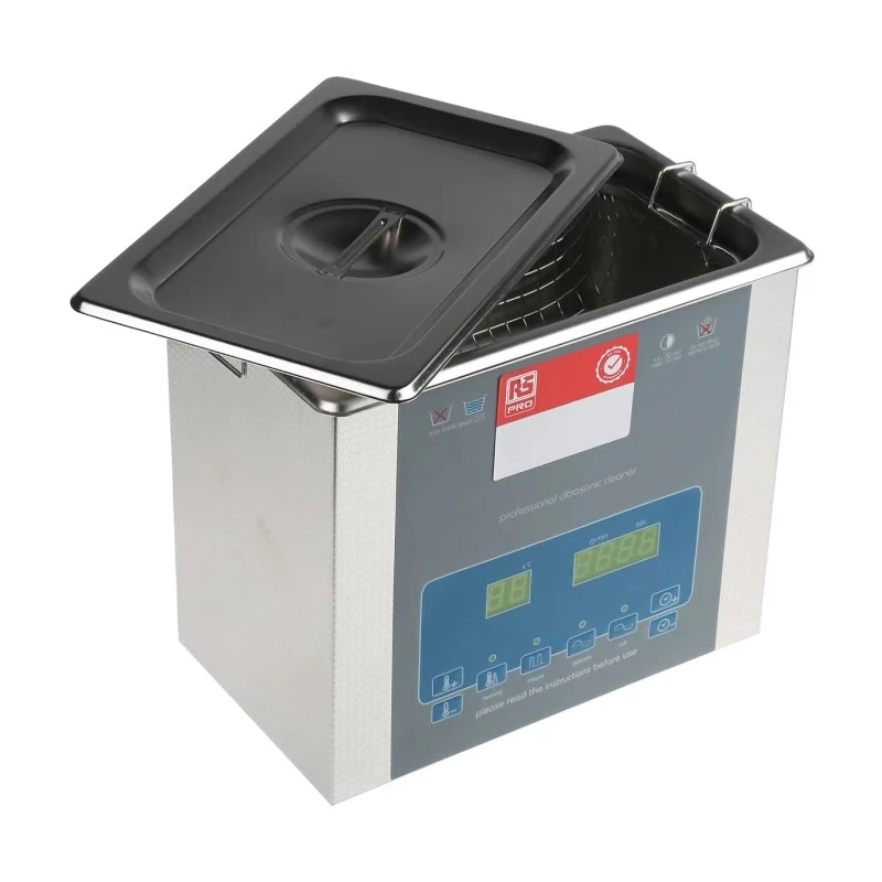 RS PRO Ultrasonic Cleaner, 100 W Heater Power, 3L Stainless Steel Tank, 40 KHz Frequency, Model 855-5911