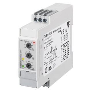 Carlo Gavazzi DMB01 Series DIN Rail Timer Relay, 2-Contact, 24 V dc 24V ac, 240 V ac, 0.1 s to 100 h, 7-Function DMB01CM24