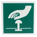 RS PRO Plastic Green, White Safe Conditions Sign Emergency Stop 857-8624