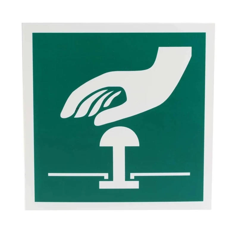 RS PRO Plastic Green, White Safe Conditions Sign Emergency Stop 857-8624