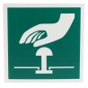 RS PRO Plastic Green, White Safe Conditions Sign Emergency Stop 857-8624