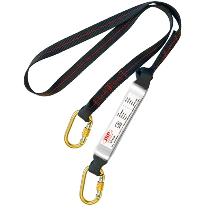 JSP 2 m Single Tail Lanyard Carabiner Single Polyester Webbing 30 mm Breaking Strength 25 kN FAR0309