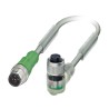 Phoenix Contact Sensor Actuator Cable Male 5 way M12 to Female 5 way M12, 300 mm, Polyurethane Grey Jacket, 24V 1457306