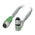 Phoenix Contact Sensor Actuator Cable Male 5 way M12 to Female 5 way M12, 300 mm, Polyurethane Grey Jacket, 24V 1457306