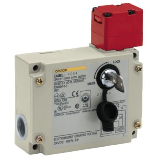 Omron Solenoid Interlock Switch D4BL Series Power to Unlock 24V DC Contact 115V AC IP67 