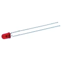 Kingbright Red LED 3 mm Through Hole 2.5 V 185 mA 900 mcd Diffused Lens L-7104SURDK