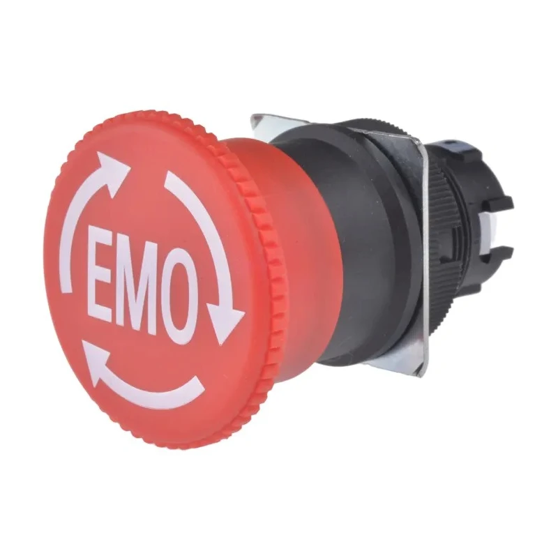 Omron A22E Series Panel Mount Turn Reset Emergency Stop Push Button 22mm Cutout 2 NC Contacts IP65 A22E-M-12-EMO