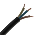 RS PRO Power Cable 3 Core 2.5mm² Black CPE Jacket 300-500V 60°C 100m H05RR-F