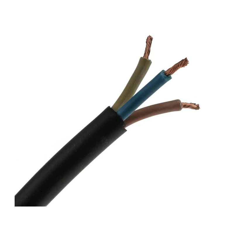 RS PRO Power Cable 3 Core 2.5mm² Black CPE Jacket 300-500V 60°C 100m H05RR-F
