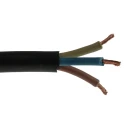 RS PRO Power Cable 3 Core 2.5mm² Black CPE Jacket 300-500V 60°C 100m H05RR-F