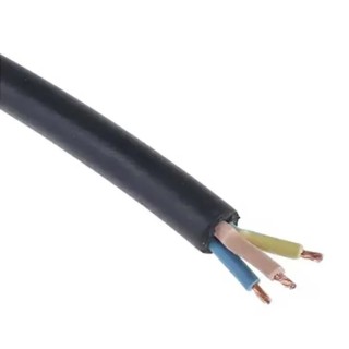 RS PRO H05RR-F 4 Core Power Cable Black 1.5mm² 300/500 V 60°C 100 m CPE H05RR-F