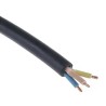 RS PRO H05RR-F 4 Core Power Cable Black 1.5mm² 300/500 V 60°C 100 m CPE H05RR-F