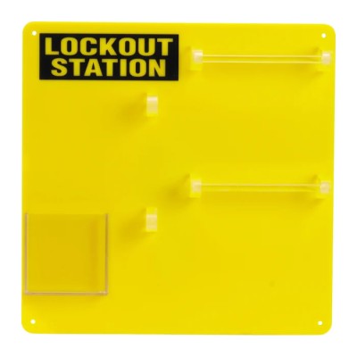 Brady 10 Padlock Lockout Station Acrylic Yellow 342mm x 342mm Y405808