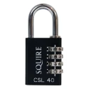 Squire Combination Padlock Die Cast Body 38mm Weatherproof 6.35mm Shackle CSL40