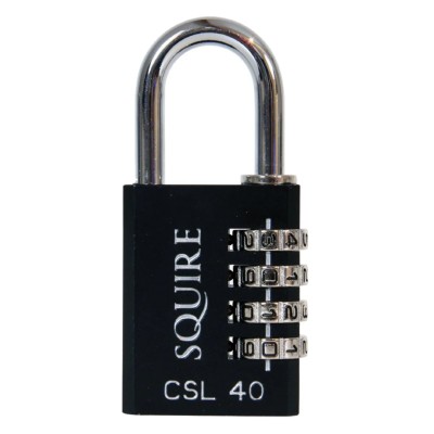 Squire Combination Padlock Die Cast Body 38mm Weatherproof 6.35mm Shackle CSL40