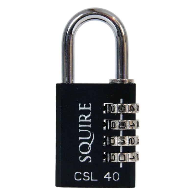 Squire Combination Padlock Die Cast Body 38mm Weatherproof 6.35mm Shackle CSL40