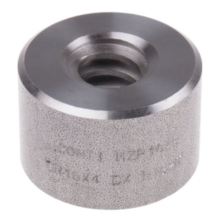 RS PRO 4 mm Steel Cylindrical Nut For Lead Screw 16 mm 24 mm Length 862-5385