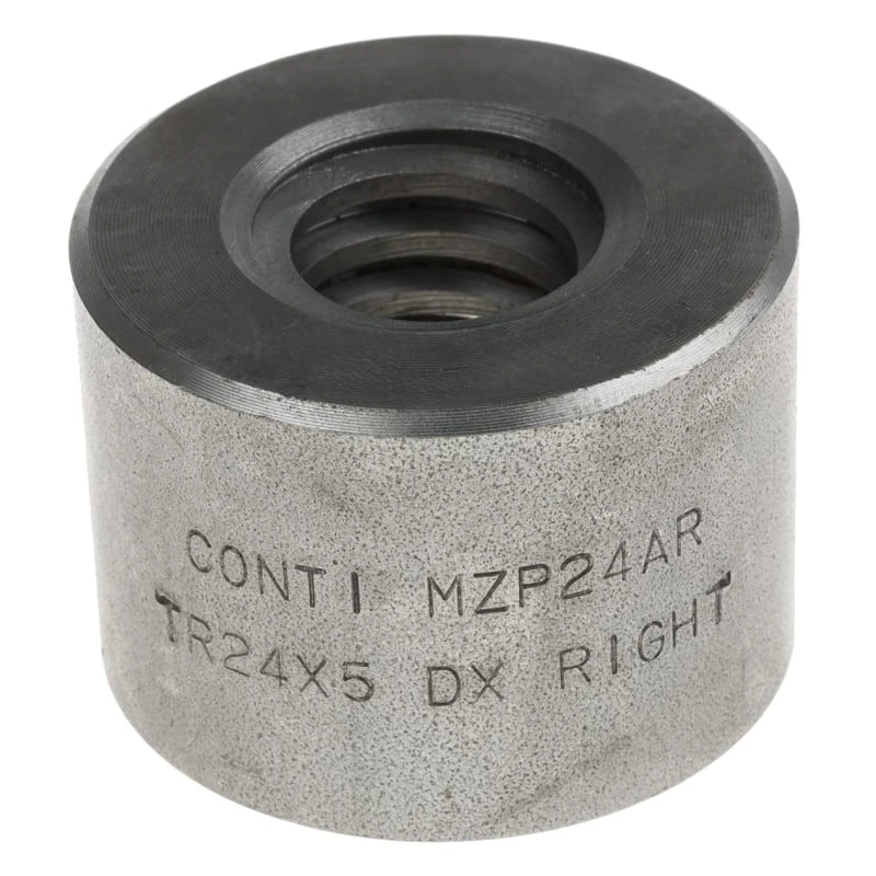 RS PRO Steel Cylindrical Round Nut for Lead Screw 5 mm Lead Size 24 mm Screw Shaft Diameter 36 mm Length 862-5395