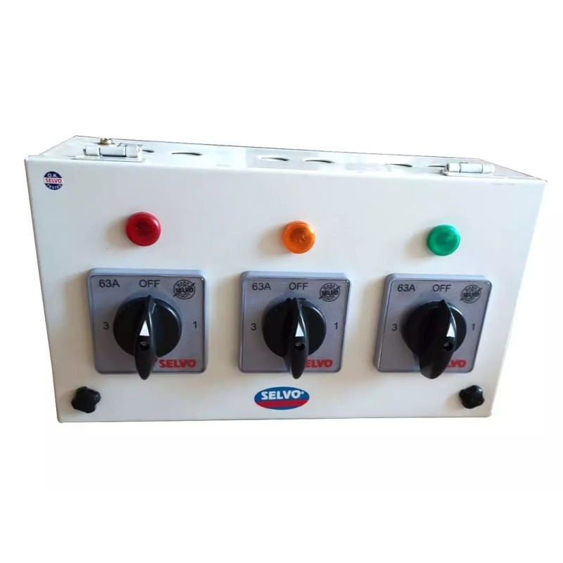 Buy Selvo 63A Enclosure with 3 Way Rotary switche GSELSPN11077