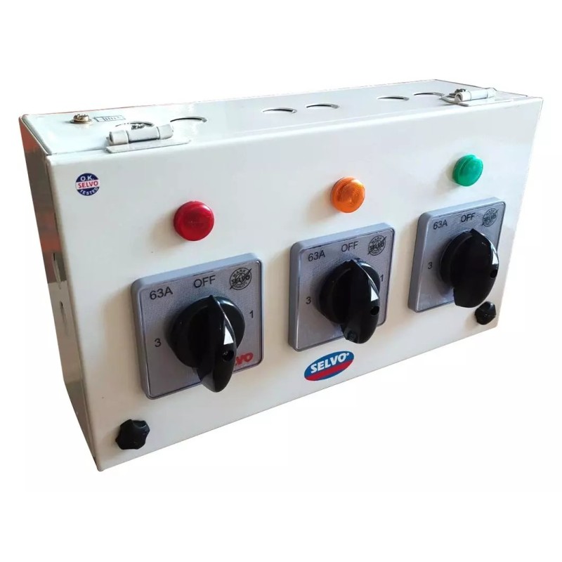 Buy Selvo 63A Enclosure with 3 Way Rotary switche GSELSPN11077