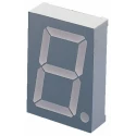 Kingbright 1-Digit 7 Segment Red LED Display Cathode 3.9V 440mcd Right Side Orientation 57mm SC23-11SURKWA