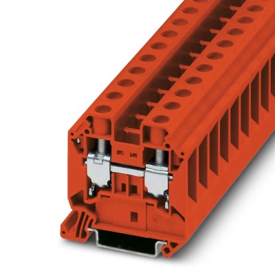 Phoenix Contact UT 16 Series Feed Through Terminal Block Red, 1.5mm² to 25mm², 1-Level, Screw Connection, 1kV, 76A 3044207