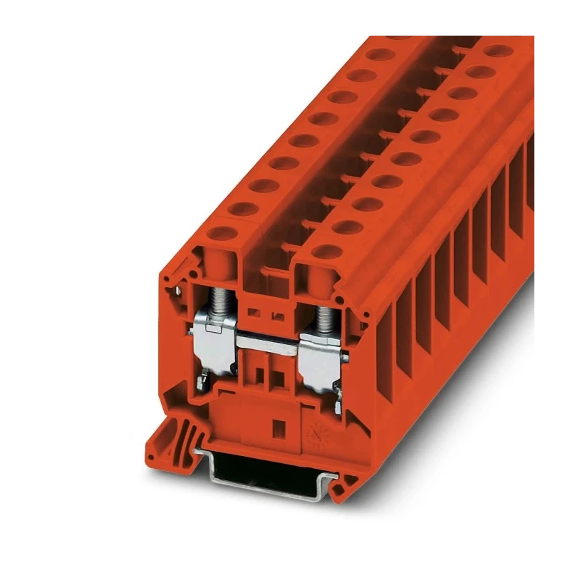 Phoenix Contact UT 16 Series Feed Through Terminal Block Red, 1.5mm² to 25mm², 1-Level, Screw Connection, 1kV, 76A 3044207