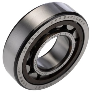 SKF Roller Bearing 35 mm ID, 80 mm OD, 21 mm Race Width, Shielded, Non-Metallic Cage, Internal Clearance C3 NU 307 ECP/C3