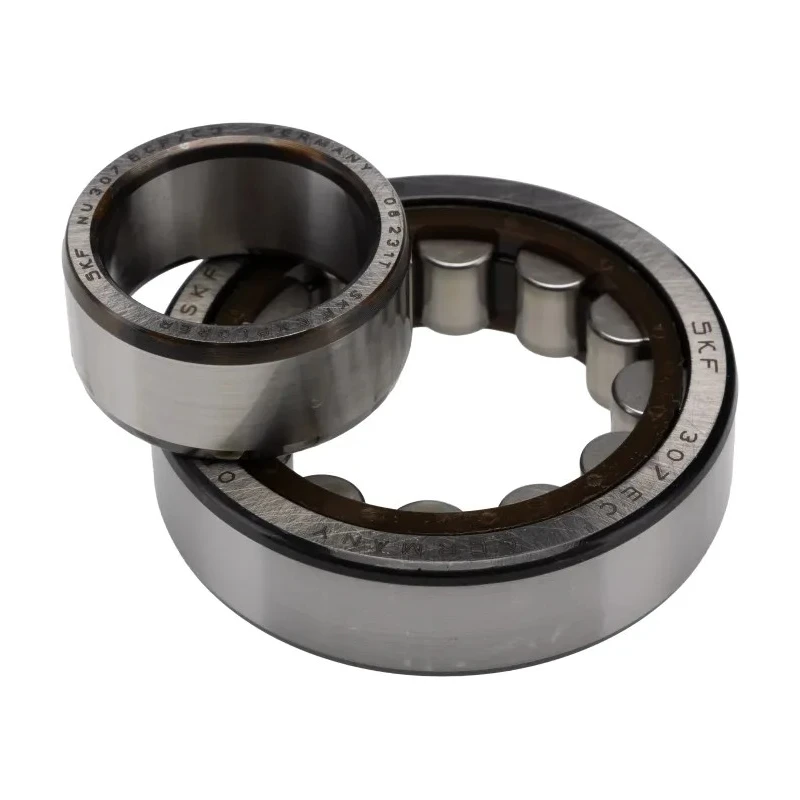 SKF Roller Bearing 35 mm ID, 80 mm OD, 21 mm Race Width, Shielded, Non-Metallic Cage, Internal Clearance C3 NU 307 ECP/C3