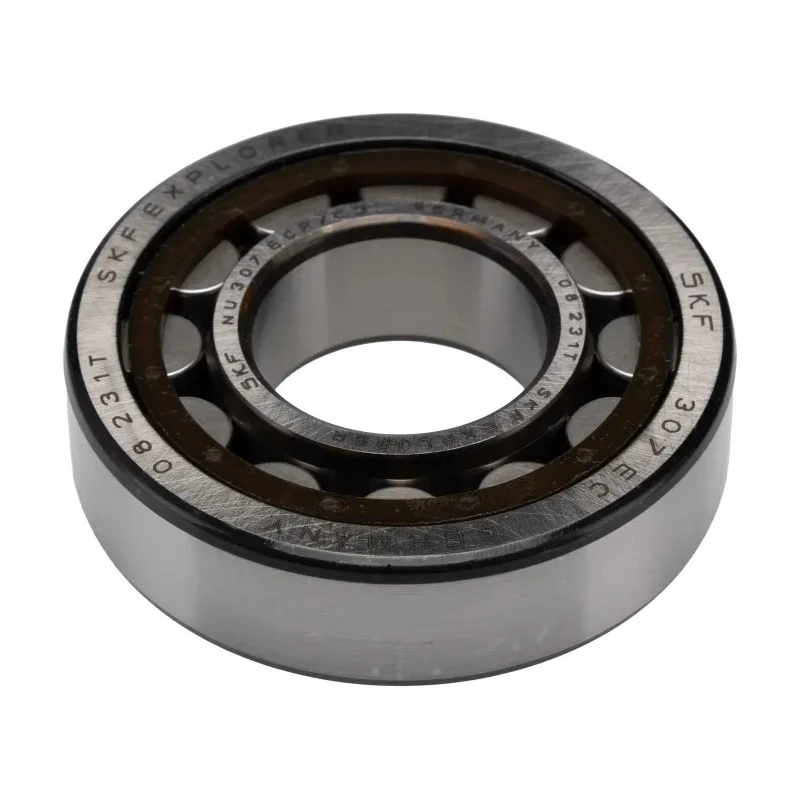 SKF Roller Bearing 35 mm ID, 80 mm OD, 21 mm Race Width, Shielded, Non-Metallic Cage, Internal Clearance C3 NU 307 ECP/C3