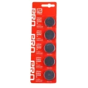 RS PRO 3V Lithium Manganese Dioxide Button Battery CR2450, 24.5 mm Diameter, 620mAh, 5 Pack CR2450