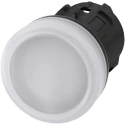 Siemens White Pilot Light Head 22 mm Cutout Panel Mount IP69K SIRIUS ACT 3SU1001-6AA60-0AA0