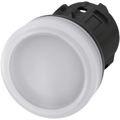 Siemens White Pilot Light Head 22 mm Cutout Panel Mount IP69K SIRIUS ACT 3SU1001-6AA60-0AA0